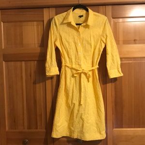 Yellow embroidered dress